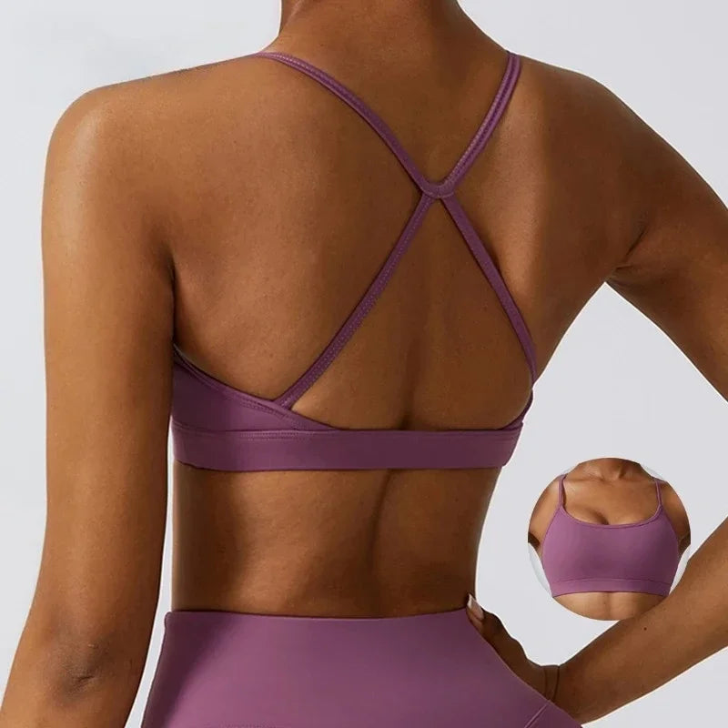 Workout Sports Bra Women High Support Sports Top Push Up Yoga Bra Gym Crop Top Fitness Underwear Running Brassiere Sportswear